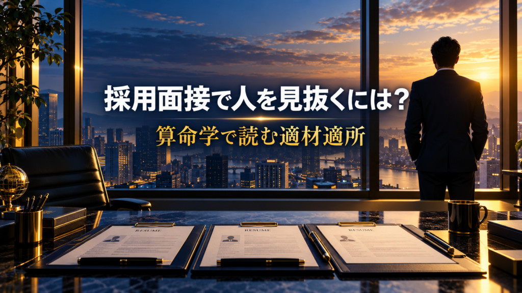 採用面接で人を見抜くには？算命学で読む「適材適所」と経営者が知るべき相性の見極め方
