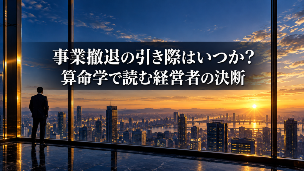 事業撤退の引き際はいつか?算命学で読む経営者の決断