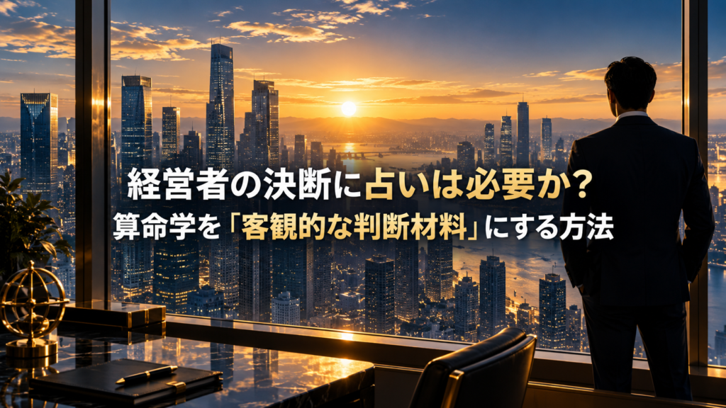 経営者の決断に占いは必要か？算命学を「客観的な判断材料」にする方法