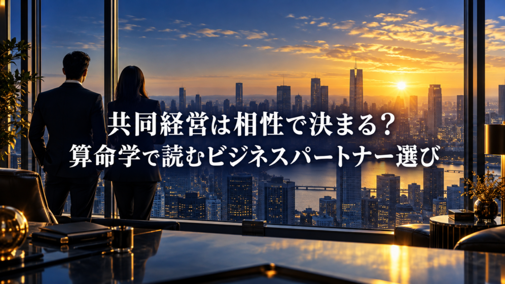 共同経営は相性で決まる？算命学で読むビジネスパートナー選び
